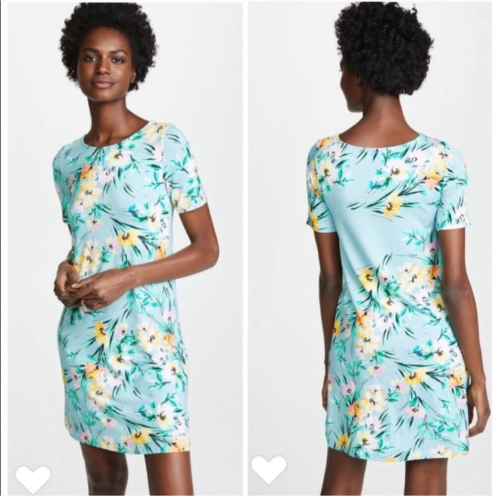 NWT Yumi Kim Sun Dance Livi T-Shirt Dress sz M Blue Floral Mini Stretch Comfy